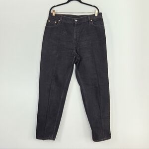 Vintage Levi's Women's Jeans 90s Relaxed Size 18 (37x31) Black Denim 15551-0260
